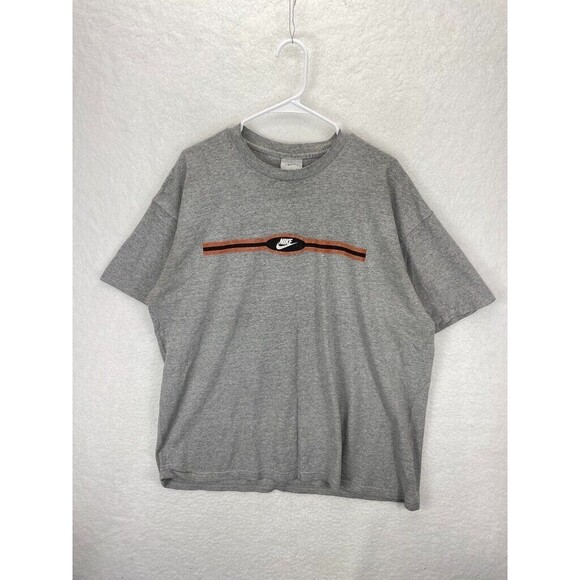 Nike Vintage 00s T-Shirt Men’s Size XL Gray Crew Neck Logo Made in USA - Picture 1 of 6